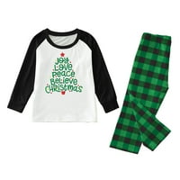 Božićne pidžame za obiteljsku tisku udobnu bluzu + hlače pidžame setovi