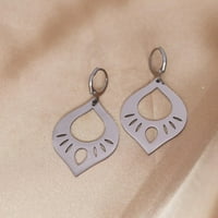 Geometrijske minđuše za drometrijske obruče od nehrđajućeg čelika za žene dame dame korejski stil modni trendi nakit party poklon
