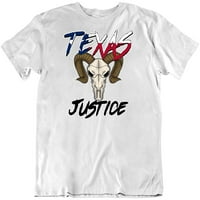 Texas Justice State Pride Funny Novelty Humor Tee Modni dizajn Pamučna majica Crna