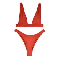 Yueulianxi Ženski visoko struk Bikini Push Up Bikinis Print kupaći kostimi kupaći kostimi