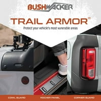 Bushwacker Black Trail Armor Rocker Panel & Sill Pločice za 2007- Silverado Proširena kabina, par