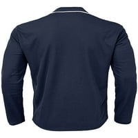 Capreze muns polo majica V izrez T košulje dugih rukava Ležerne pulover Majica pulover Majica Royal Blue L l