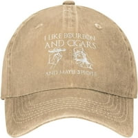 Smiješan šešir volim burbon i cigare i možda ljudi šešir za žene bejzbol šeširi vintage šešire