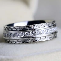 Titanium Steel AAA CZ Muški prsten Muškarci Vjenčani prsten
