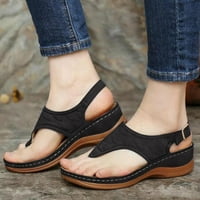 Klinovi flops vezene papuče sandale flip ženske multikolorne pete ženske sandale
