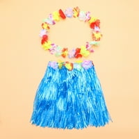 Havajski stil suknje set simulacijskih cvijeća navlake za glavu na narukvice viseći poklopac za kostim