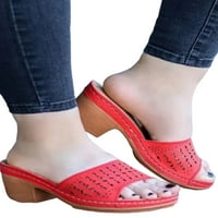 LUMENTO WOMENS slajdske papuče klizne na petu sandala sandale casual potpetice rade modni Crveni crveni