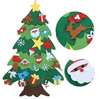 Božićno drvsko odvojivo zeleno kolor božićno drvce filc na domaće ukrašavanje vrata zidni dekor za djecu od malih