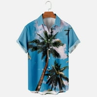 Auroural Man Odjeća za čišćenje muške ljetne modne havajske majice kratkih rukava