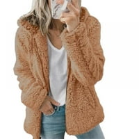 Šerpa jakna Xmarks za žene Hoodie puna zip nejasna jakna djevojke džemper sa kapuljačom zimski kaput