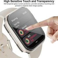 Slučaj Southwit kompatibilan sa Apple Watch serijom serije, futrolom s kaljenim staklenim zaštitnim