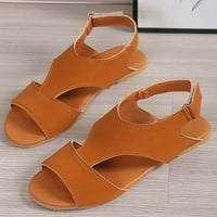 Lydiaunistar Žene Ljetne modne sandale Udobne boje u boji ravne ležerne ploče sandale smeđe 4.5