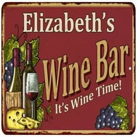 Elizabeth's Crveni vinski bar poklon metalni znak potpisuje na domaćem dekoru 112180054006