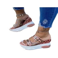 Daeful Women Wedge Sandale Peep Toe Modna sandala Srednja peta Ležerne cipele Vanjska udobnost Antiklizačka