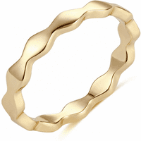 Zlatno Dainty Evile za oči Ging Mountain Ring Spaclable Prsten Otvoreni zamotač CZ Vječni bendovi za žene, Veličina prstena: 8