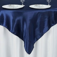 Balsacircle 60 60 Navy Blue Square Satin tablice prekrivene vjenčane ugostiteljske posteljine stolnjak