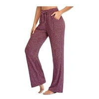 Ženske plus veličine pantalone Otemrcloc casual hlače yoga hlače Brze sušenje pantalona široke pantalone za noge vino xxxl