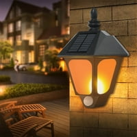 Loopsun LED svjetla za spavaću solarna svjetla na otvorenom, dva načina Solarna sconce Dekorativni treperi plamen zidni svjetiljke, vodootporna solarna svjetla za popločani dio mjesta, garaže, vrt, povratak i ulazna vrata