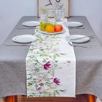 Spring Flower vanilija Willflower stol za trkač Početna Vjenčana stola zastava za zastavu Mat središnja