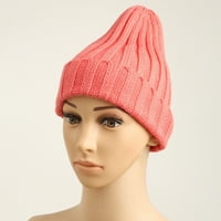 Odeerbi Beanie za par zimski pleteni šešir Modni muškarci Žene topli slatki pacifikatorski oblik Plus čvrsti slouuchy šešir