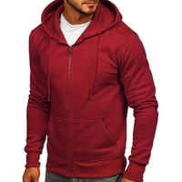 Kali_store muns zip up hoodie muške dukseve slovo Grafički pulover hoodie sa džepovima dukserica s kapuljačom crvena, 3xl
