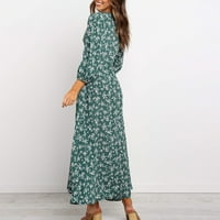 Haljina SHPWFBE Maxi za ženske haljine za žene za žene Ispiši svakodnevno bez rukava vintage boemska