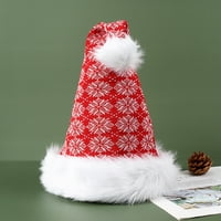 Biayxms božićni pleteni Beanie Soft Slatko plišane santa šeširi tople zimske kape za amost za odrasle