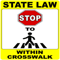 Državni zakon stop za pješake u okviru znaka u križanju