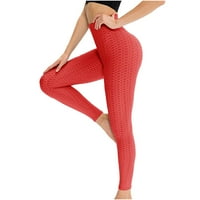 Ženske visoko struk joge hlače kravataju se trule nogavice - Tummy Control Anti-celulit ruched guza