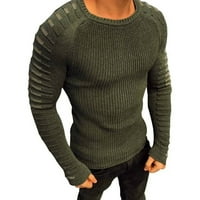 Farfi džemper Slim Fit manževi pamučni posadni izrez na vrhu zime