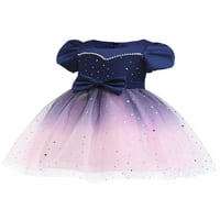 Glonme Toddler kratki rukav Sweets SweetRess čipkasti Mrežni mesh Letnje haljine ruffle rođendan princeze
