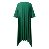 GUBOTARE usjeva za žene Ženske ljetne majice V izrez Casual Thirts Puff rukavi za žene, zeleni XXL
