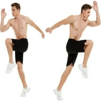 Muška vježbanje Stretch kratke hlače Ležerne prilike elastični zatvarač džepova crna 38