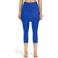 Tajice džepovi Tenis Capris Sportske suknjene žene joga nogave suknje elastične joge hlače plus veličine bljeskaju joga hlače za žene