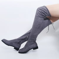 Ženske čizme Ženske čizme zime preko koljena čizme Duge čizme Udobne cipele Square Heels