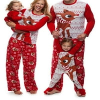 XKWYSHOP BOŽIĆNI OBITELJ Usklađivanje pidžama postavljeno jeleer Print Xmas Jammies Sleep odjeća za obiteljske žene
