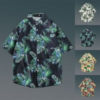 Muškarci Ležerne prilike Havajska cvjetna majica Summer kratkih rukava Plaža Party Forts bluza