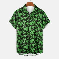Uorcsa Muška disko majica kratki rukav Popularni odmor za odmor ljeto St. Patrickov dan džepnog labavog