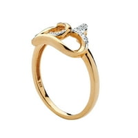 Heiheiup Heart-to-Heart Gif Dame Dame Nakit Angagement Love Creative Ring Diamond Rings Modni prsten