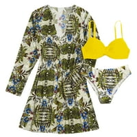 Ženski kupaći kostimi za žene visoki struk bikinis bikini set pokrovite kupaći kostim za žene push koprive