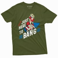 Muška četvrta jula smiješna majica ovdje za prasak vatrometa Dan nezavisnosti US Rođendan Patriot Humor