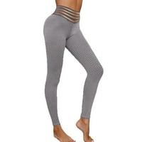 Frehsky Yoga Hlače Žene solidne vježbe gamaše Fitness Sportski trčanje yoga hlače sive