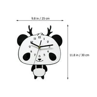 Kreativni zid Viseći sat Cartoon Panda sa rogovima dizajniranim zidnim satom za dom