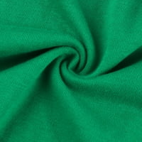 Ružna božićna odjeća Zimske košulje nanosi Juebong Ženska okrugla kratka majica Resetce Christmas Three Ispiši majicu kratki rukav majica, zelena, XL
