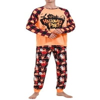 Gwiyeopda Halloween Family Pijamas Pismo plaćeni crtani print za spavanje za spavanje PJS odijelo