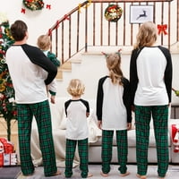 Usklađivanje božićne pidžame set za obitelj, tiskani PJS za žene Muškarci Dječji dječaci Djevojke Xmas Sleep odjeća za parove