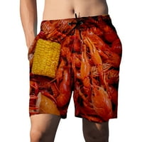 Muške kratke hlače Ležerna hrana Realistic 3D ispisana ljetna plaža Plaža Swim Sportwear Swim trunks