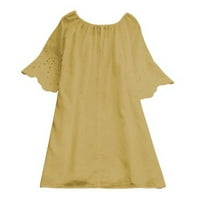 Ženska majica modne bluze top solid boja V izrez čipka za čipke labave žene ljeto vruće dnevno vani