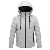 Dolkfu Womans Grijana jakna vanjska topla odjeća zagrijana za jahanje skijanje ribolovom punjenjem električnim
