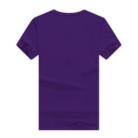 Majice za ženske majice za žene Ležerne prilike pune boje tiskane majice kratkih rukava